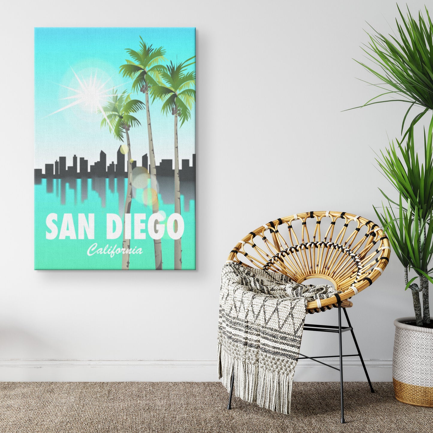San Diego Moonlight Poster
