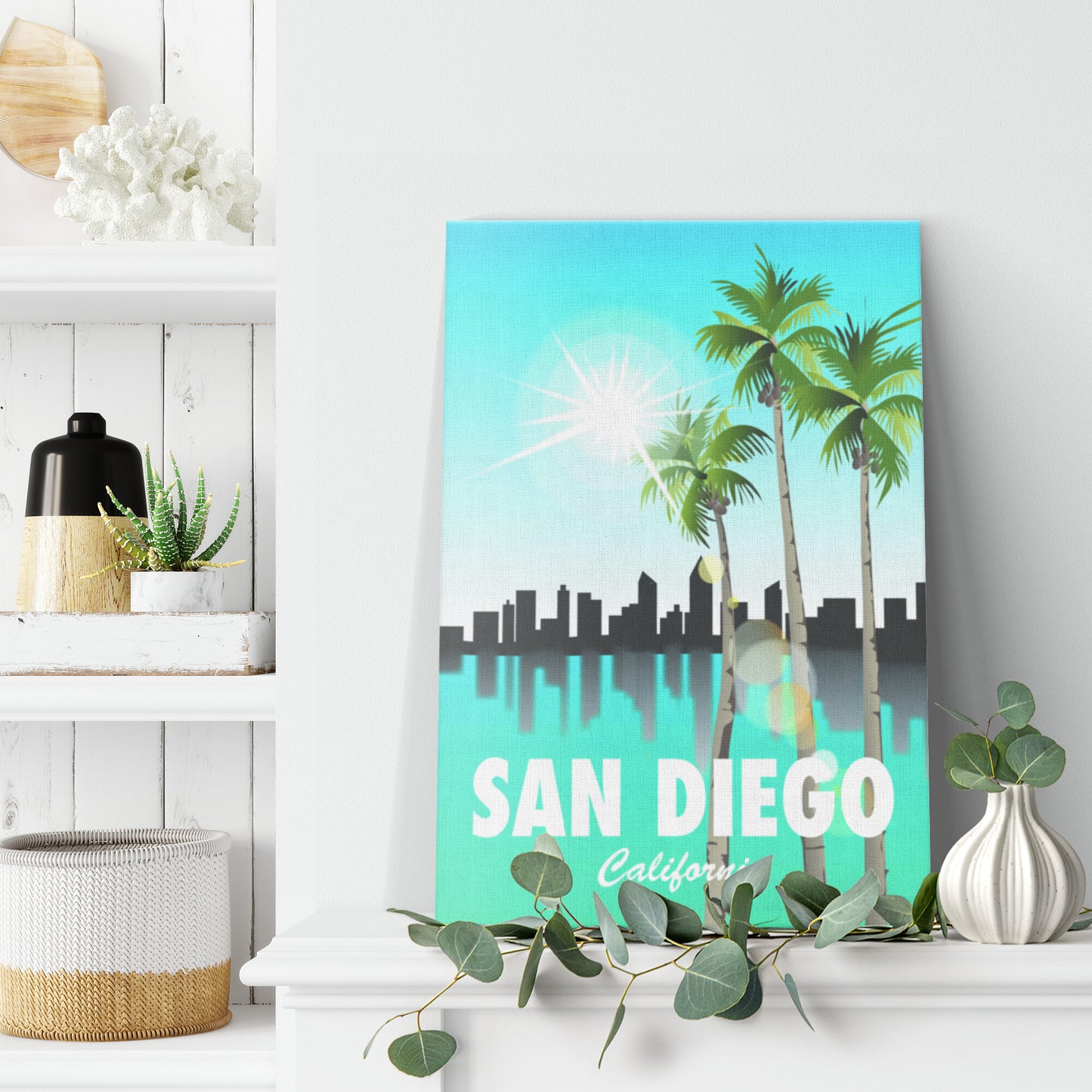 San Diego Moonlight Poster